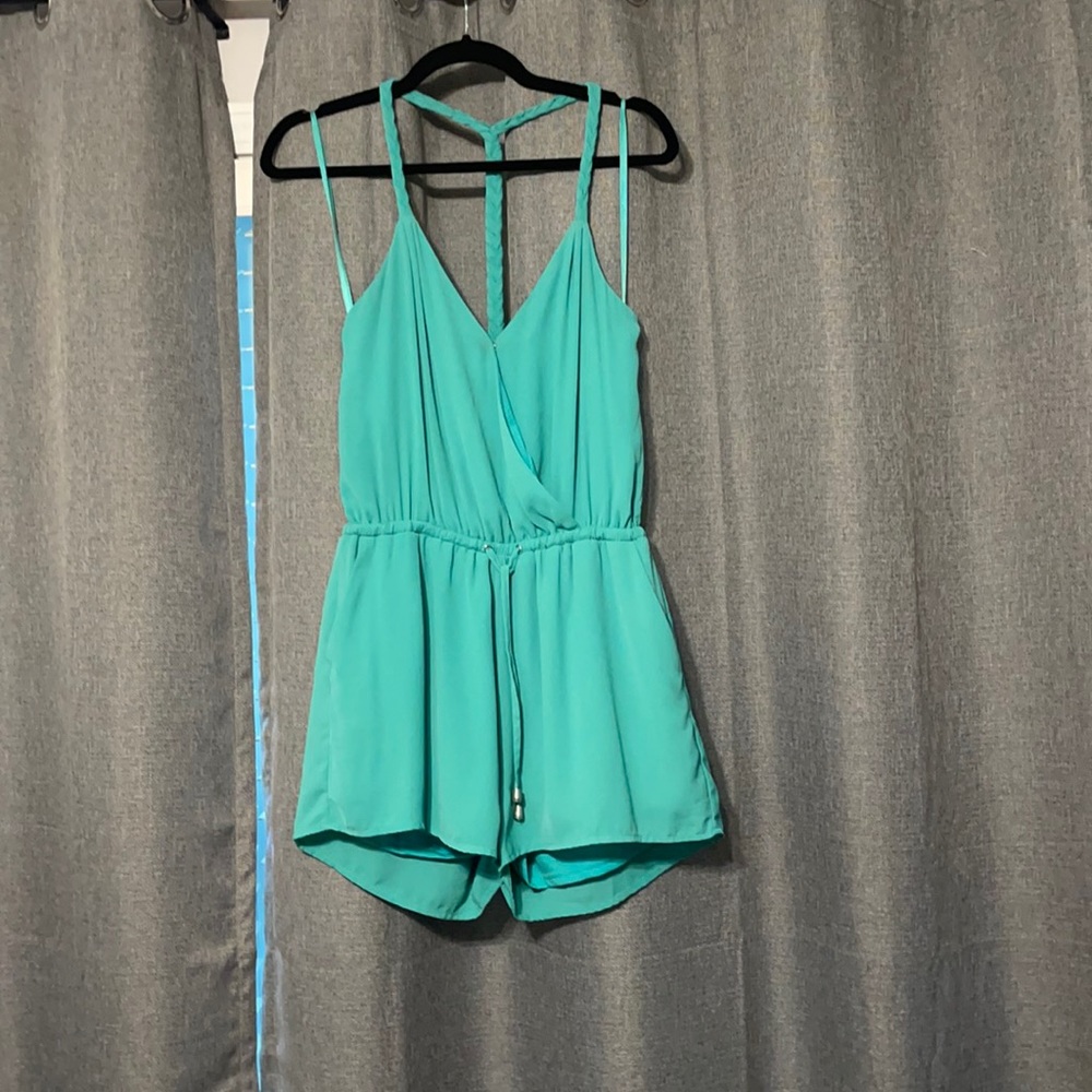 Braided back romper